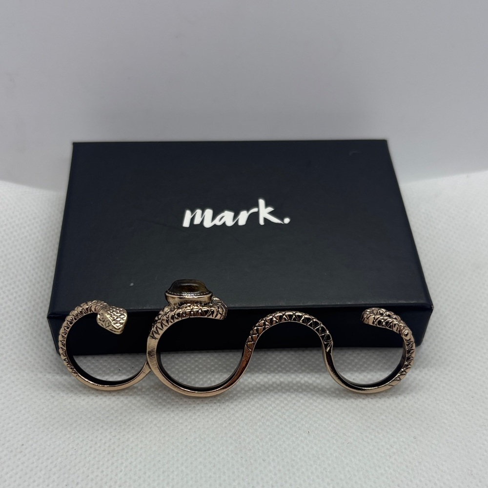 Gold Snake Triple Ring